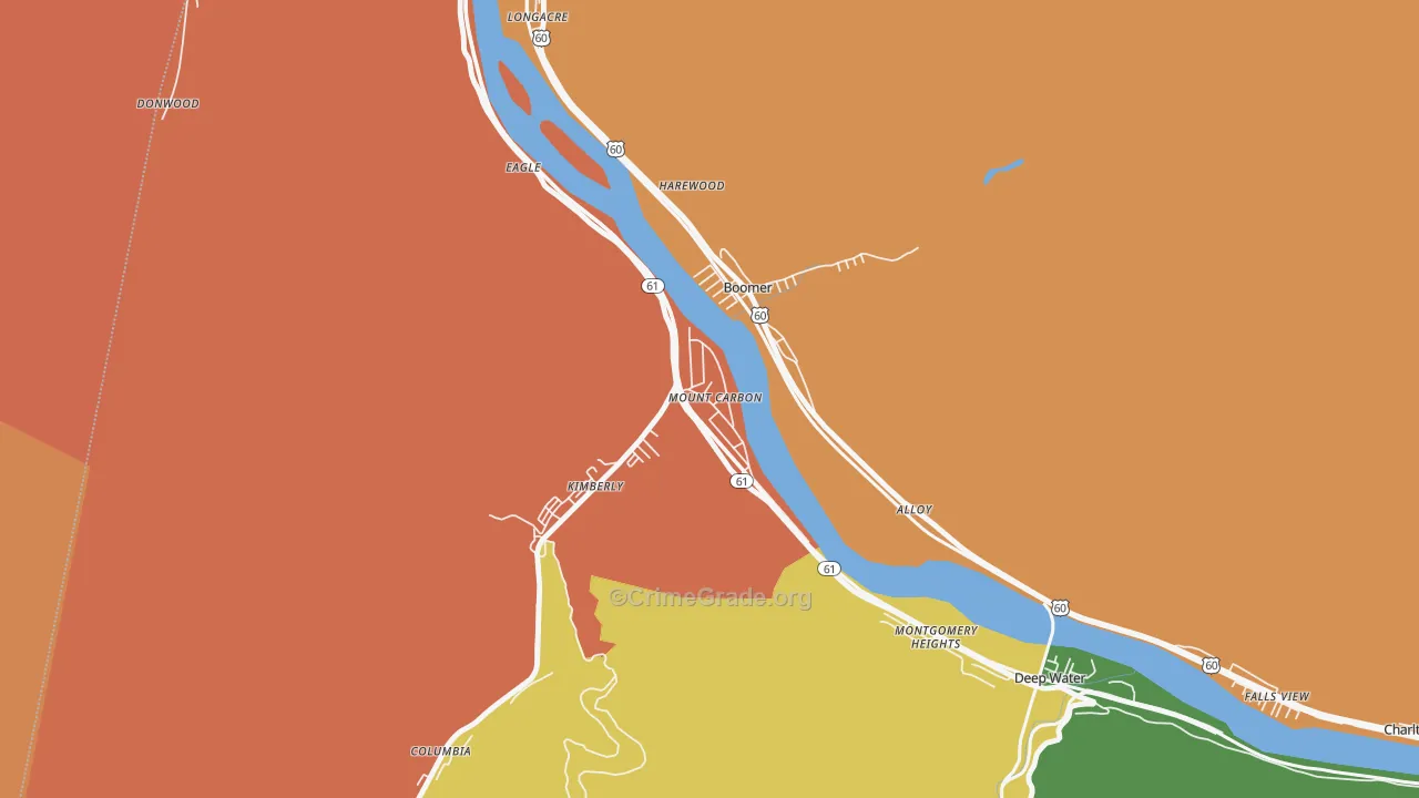 25139, WV Map of Vehicle Theft Rates