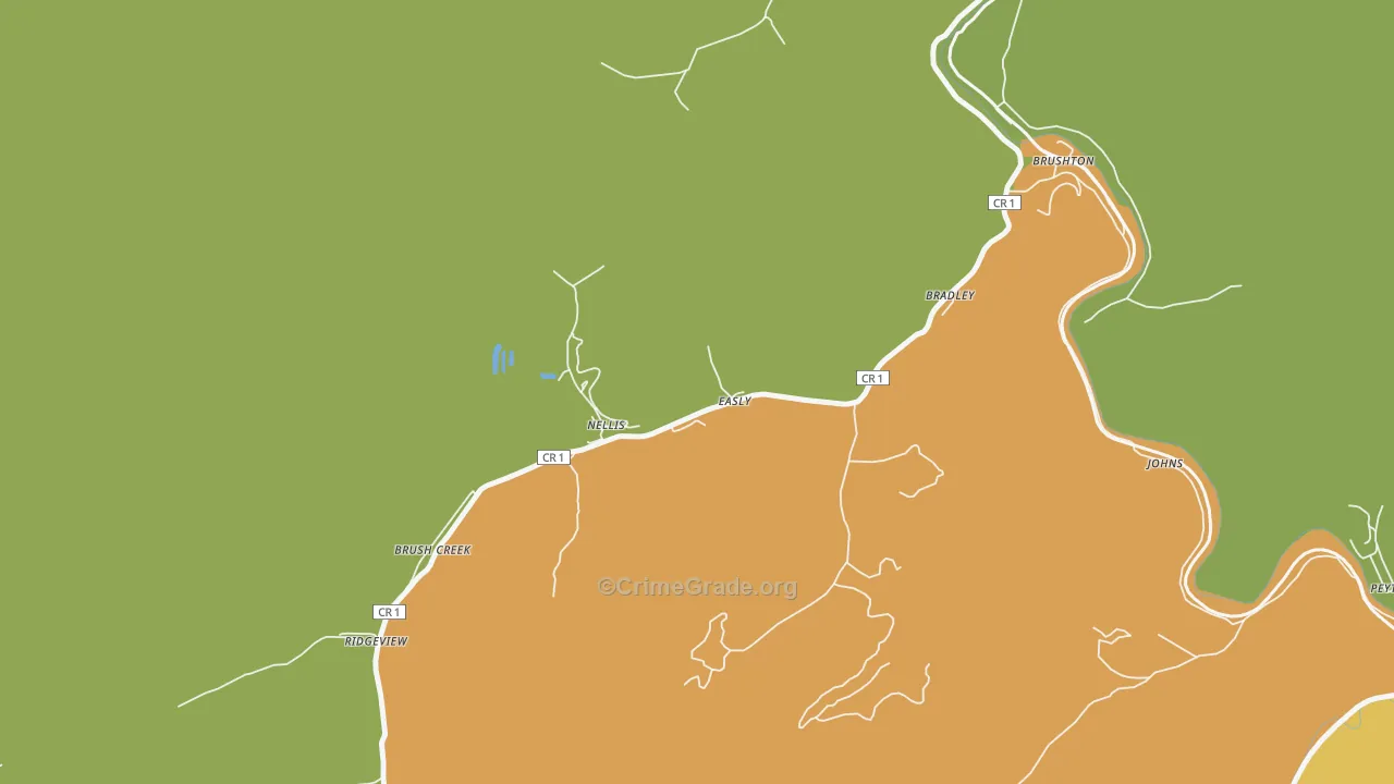 25142, WV Map of Vehicle Theft Rates
