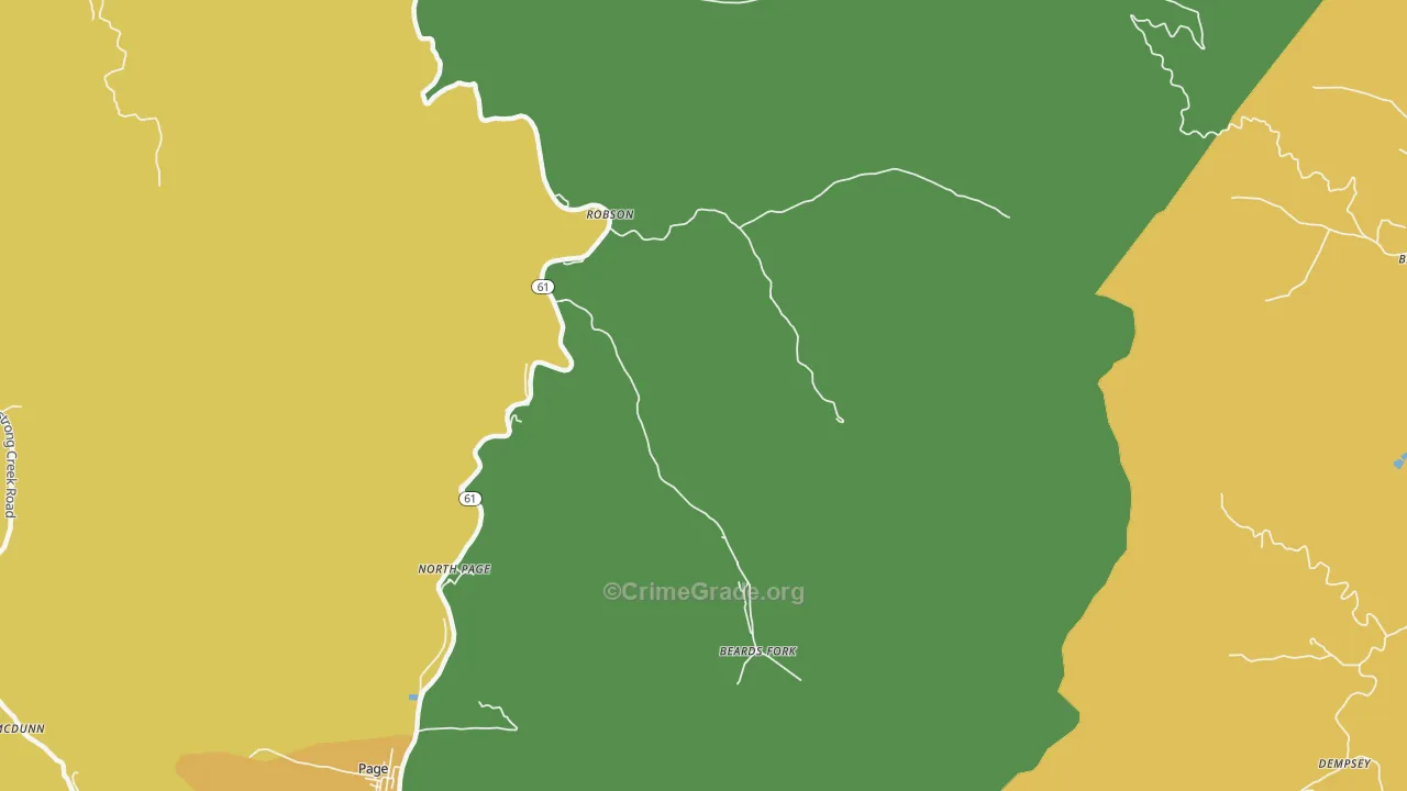 25173, WV Map of Vehicle Theft Rates
