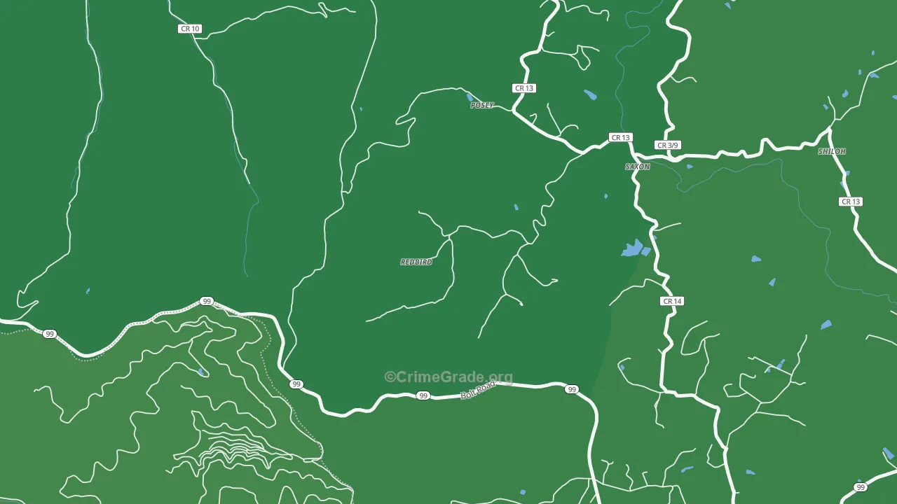 25180, WV Map of Vehicle Theft Rates