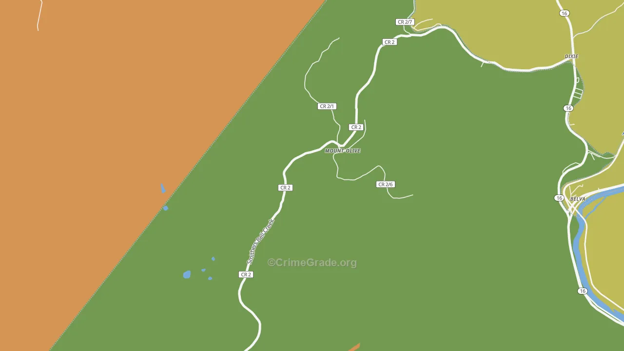 25185, WV Map of Vehicle Theft Rates