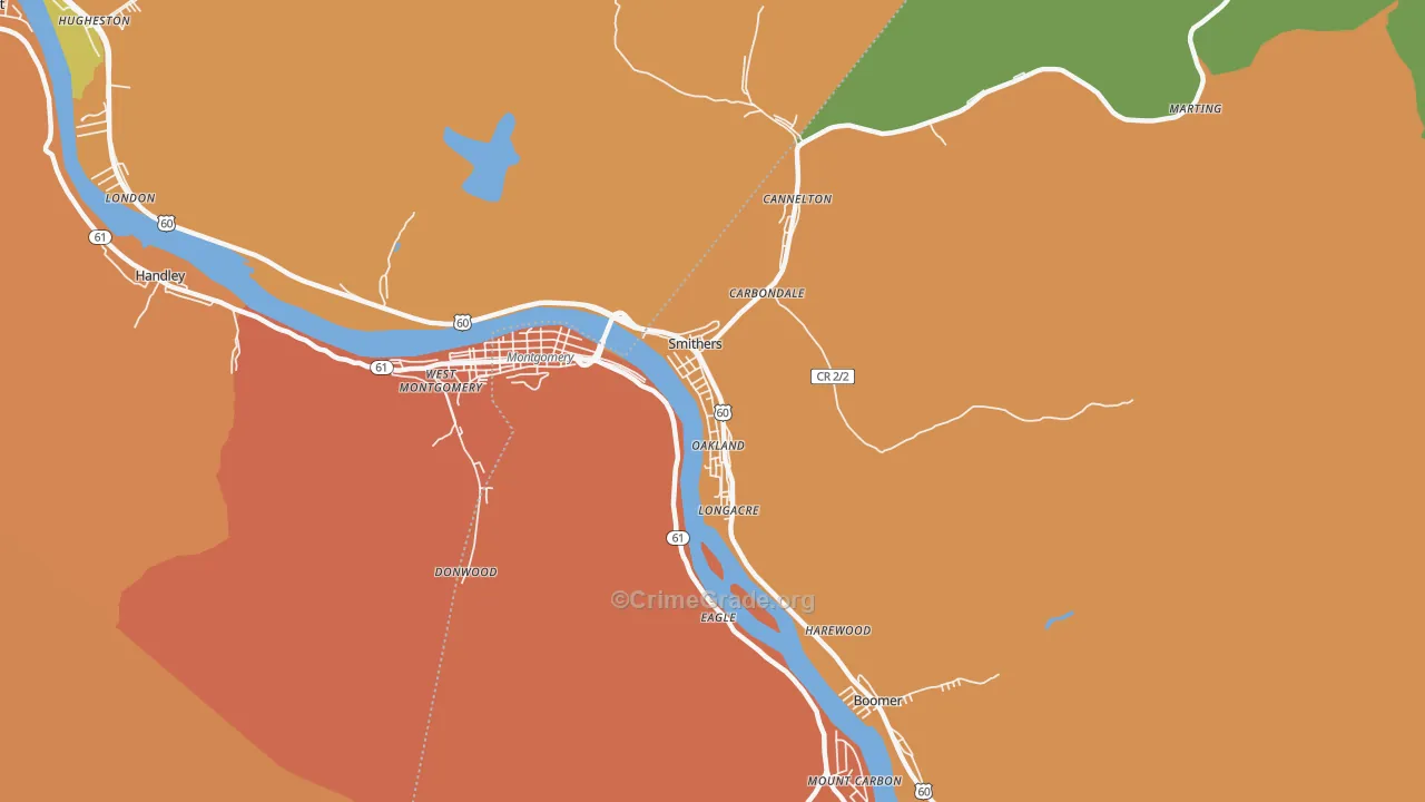 25186, WV Map of Vehicle Theft Rates