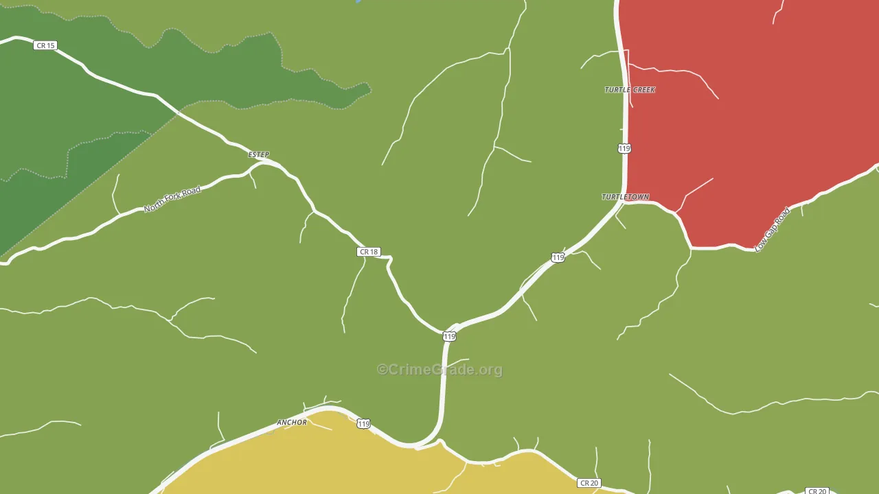25203, WV Map of Vehicle Theft Rates