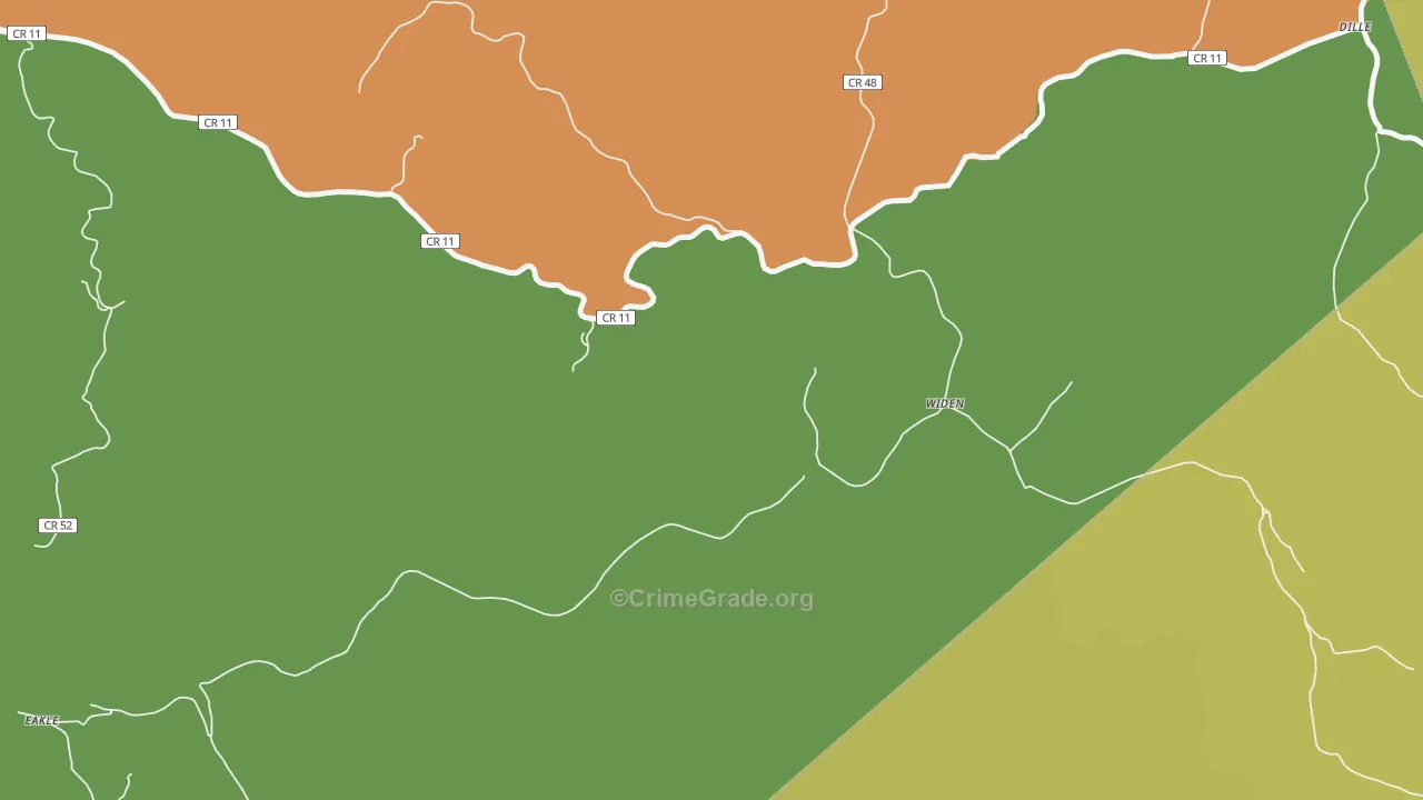 25211, WV Map of Vehicle Theft Rates