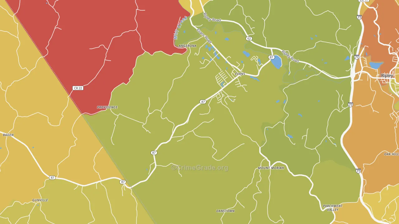 25241, WV Map of Vehicle Theft Rates