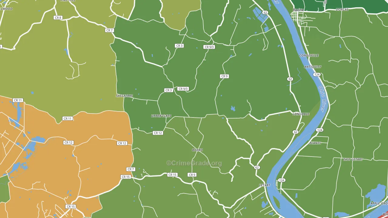 25253, WV Map of Vehicle Theft Rates
