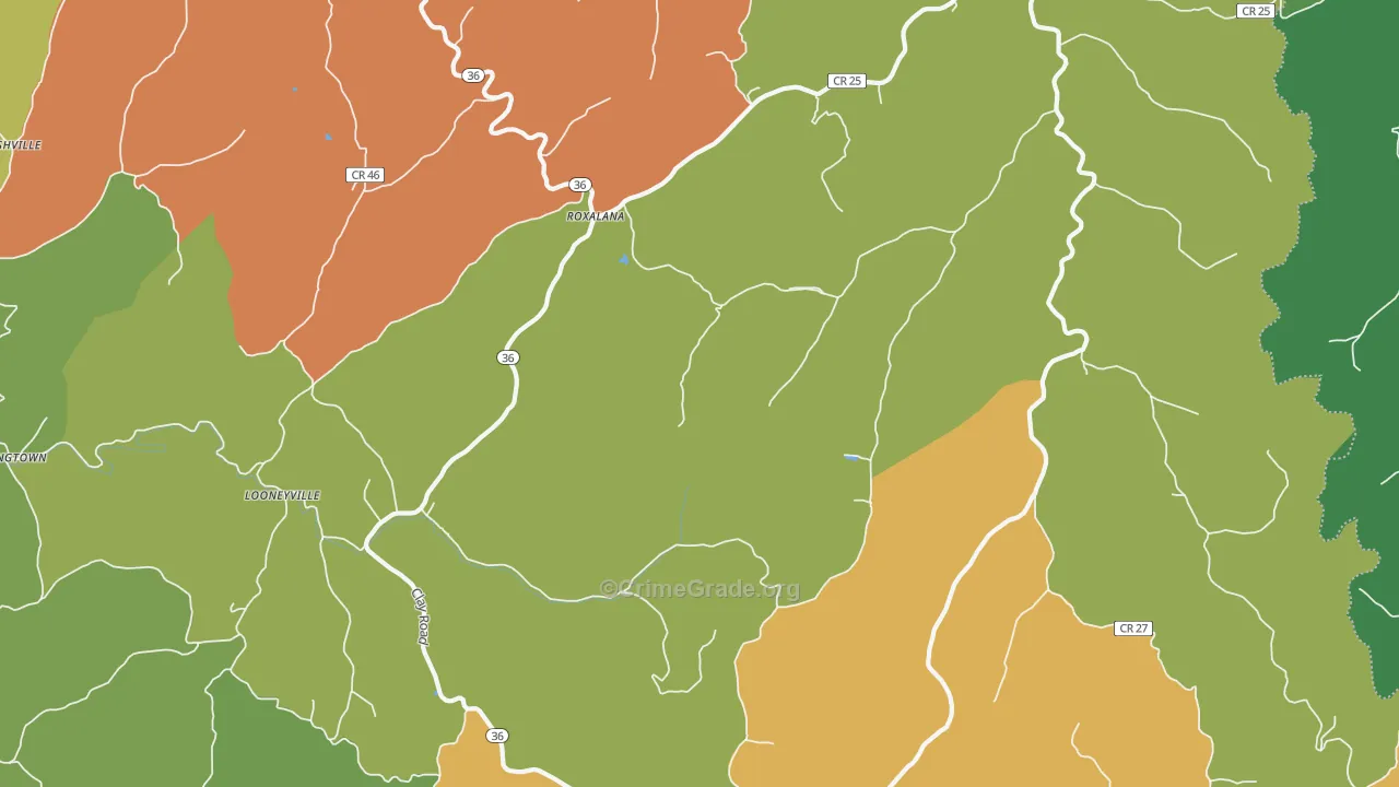 25259, WV Map of Vehicle Theft Rates