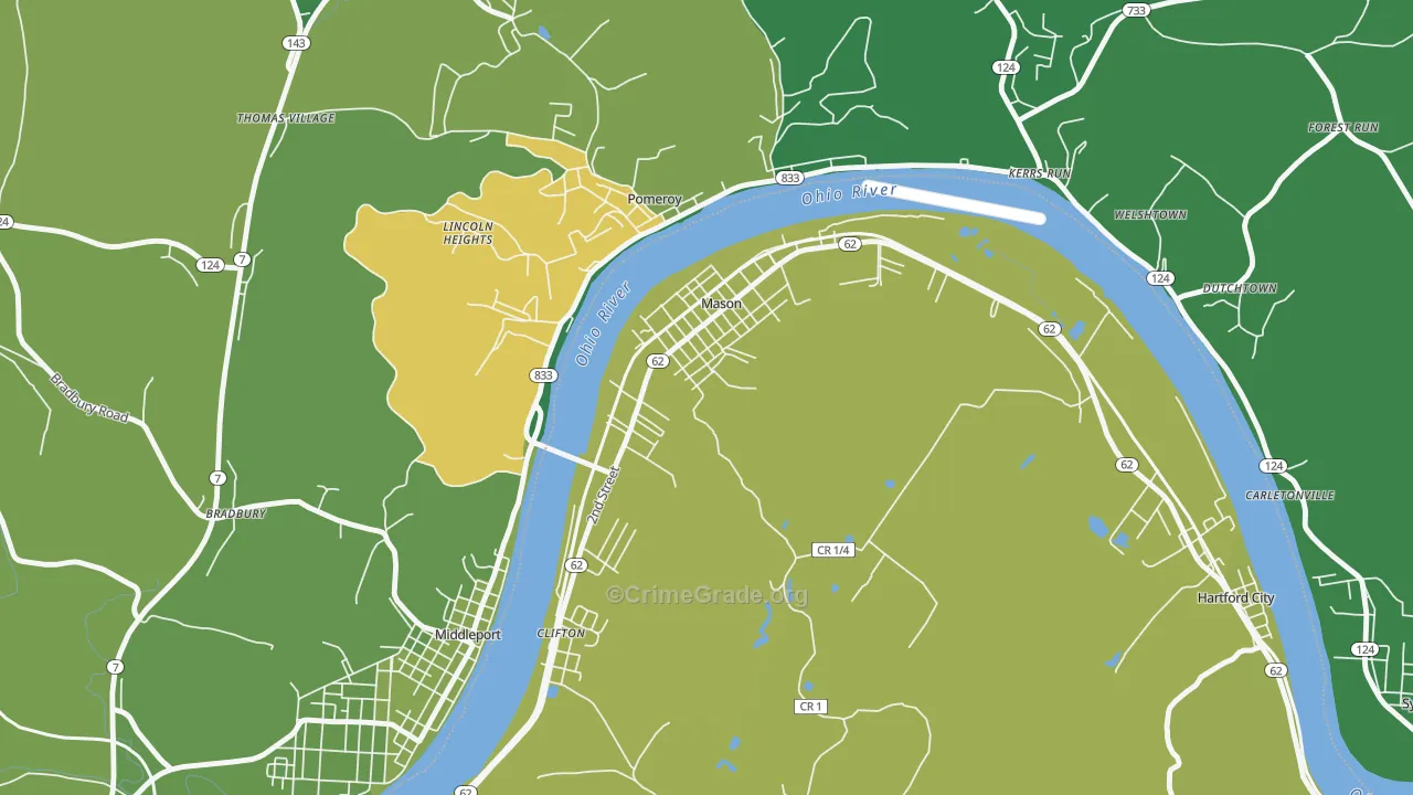25260, WV Map of Vehicle Theft Rates