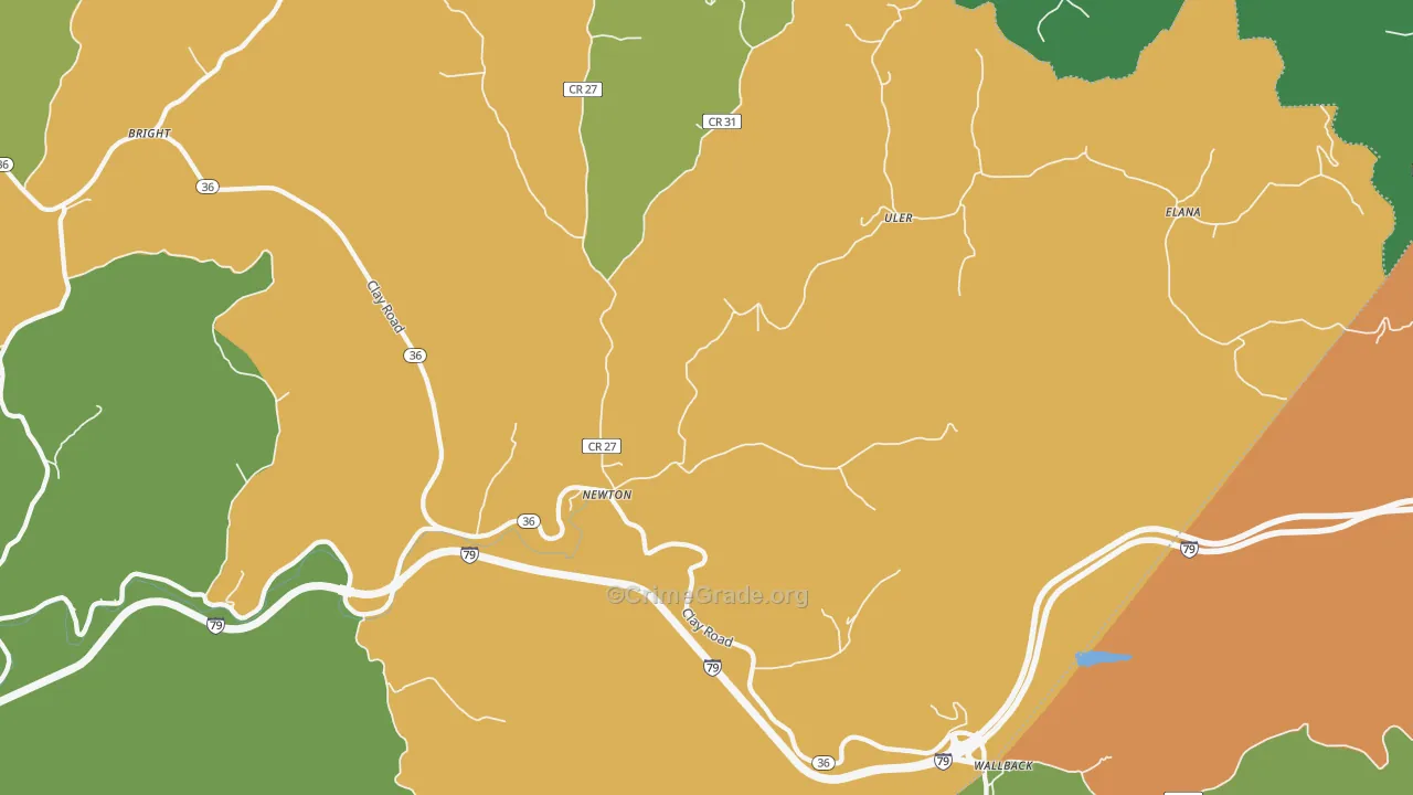 25266, WV Map of Vehicle Theft Rates