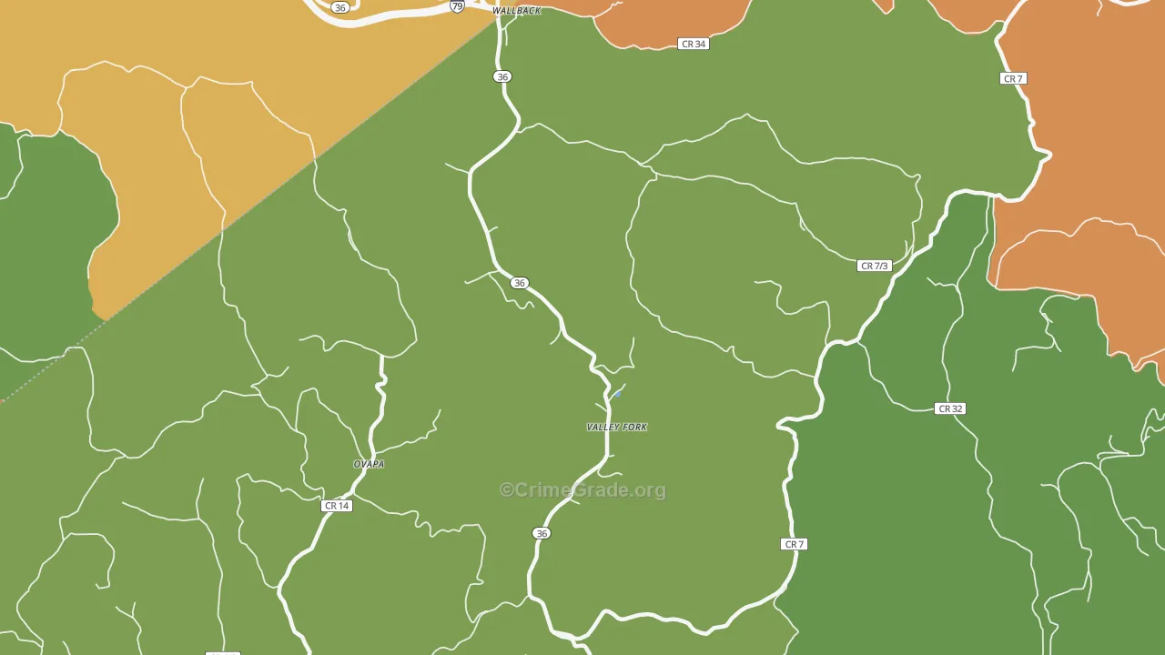25285, WV Map of Vehicle Theft Rates