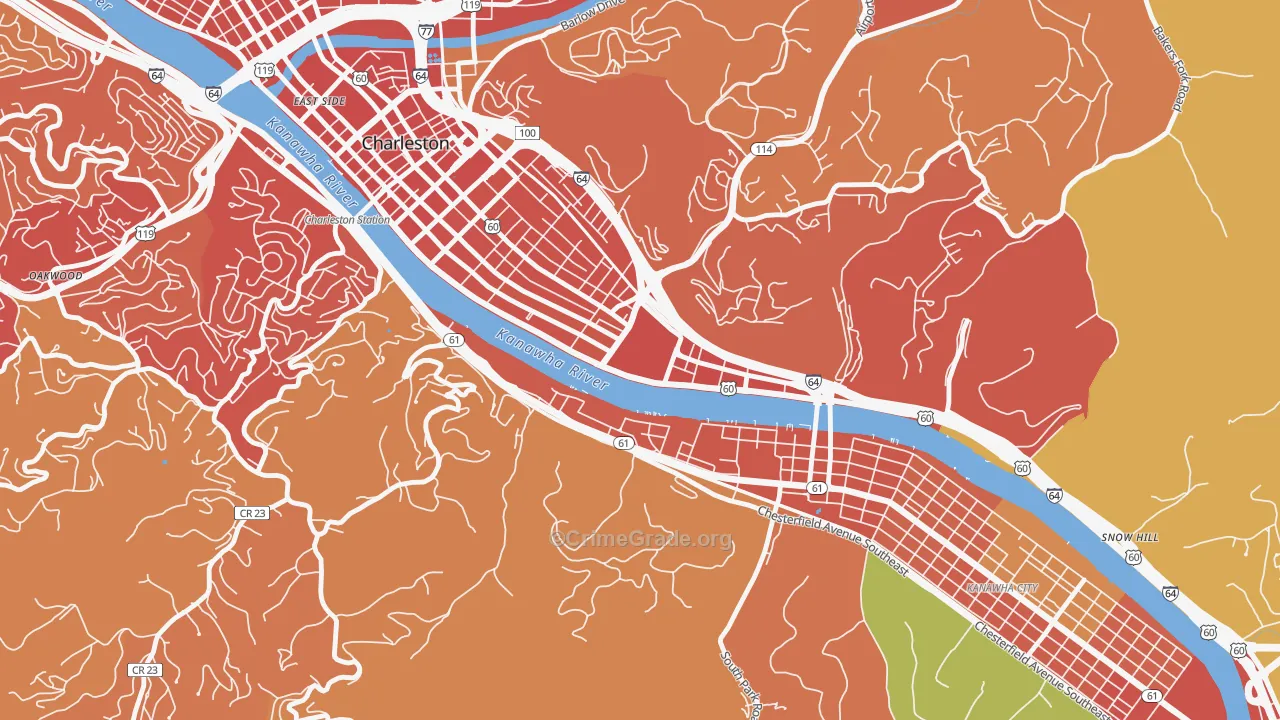 25305, WV Map of Vehicle Theft Rates
