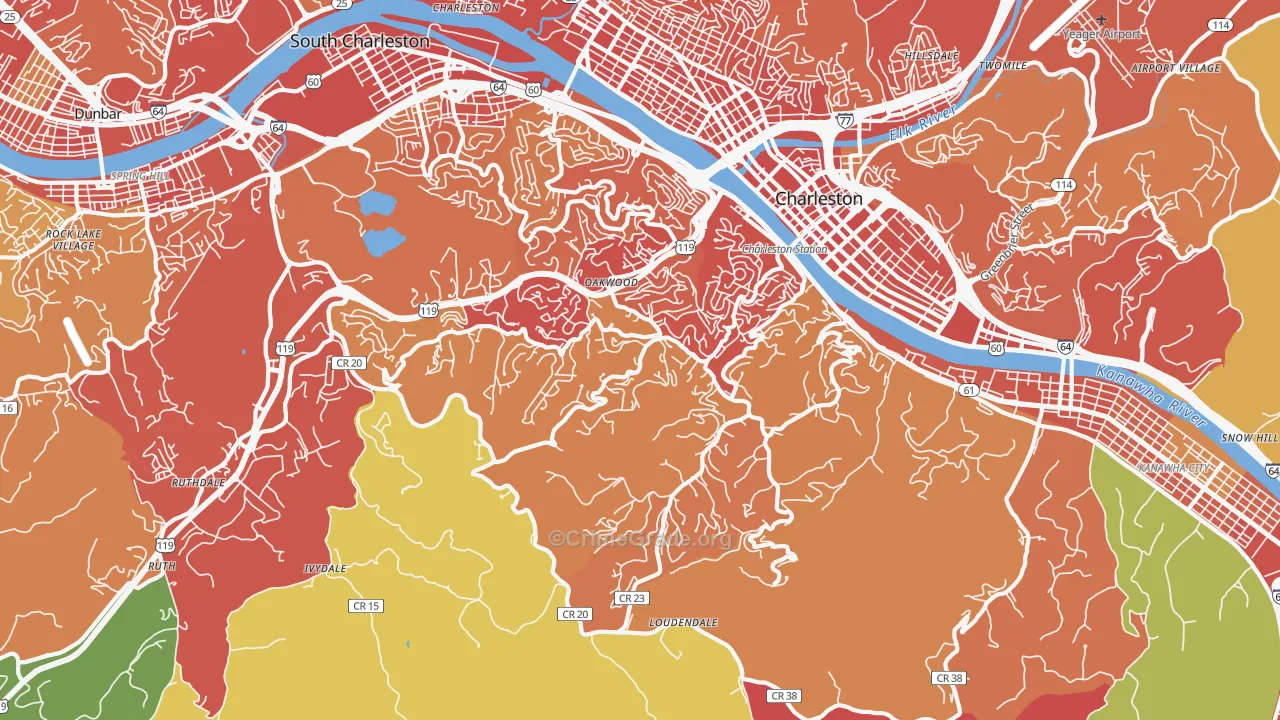 25314, WV Map of Vehicle Theft Rates