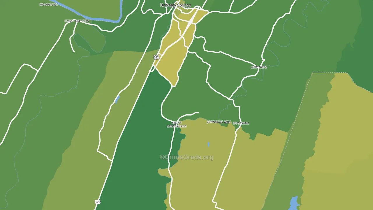 25411, WV Map of Vehicle Theft Rates