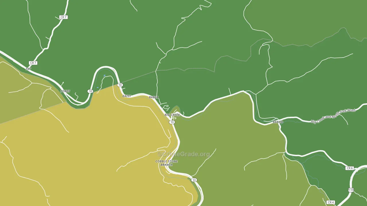 25505, WV Map of Vehicle Theft Rates