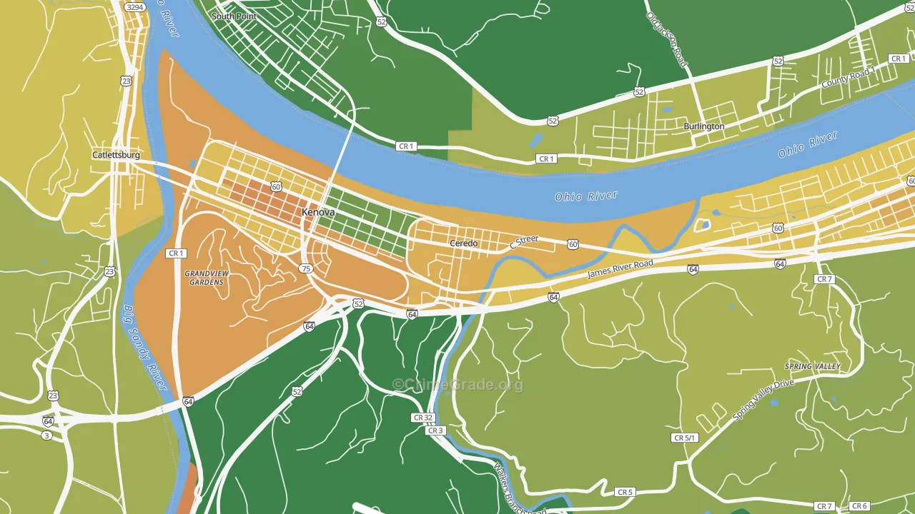 25507, WV Map of Vehicle Theft Rates
