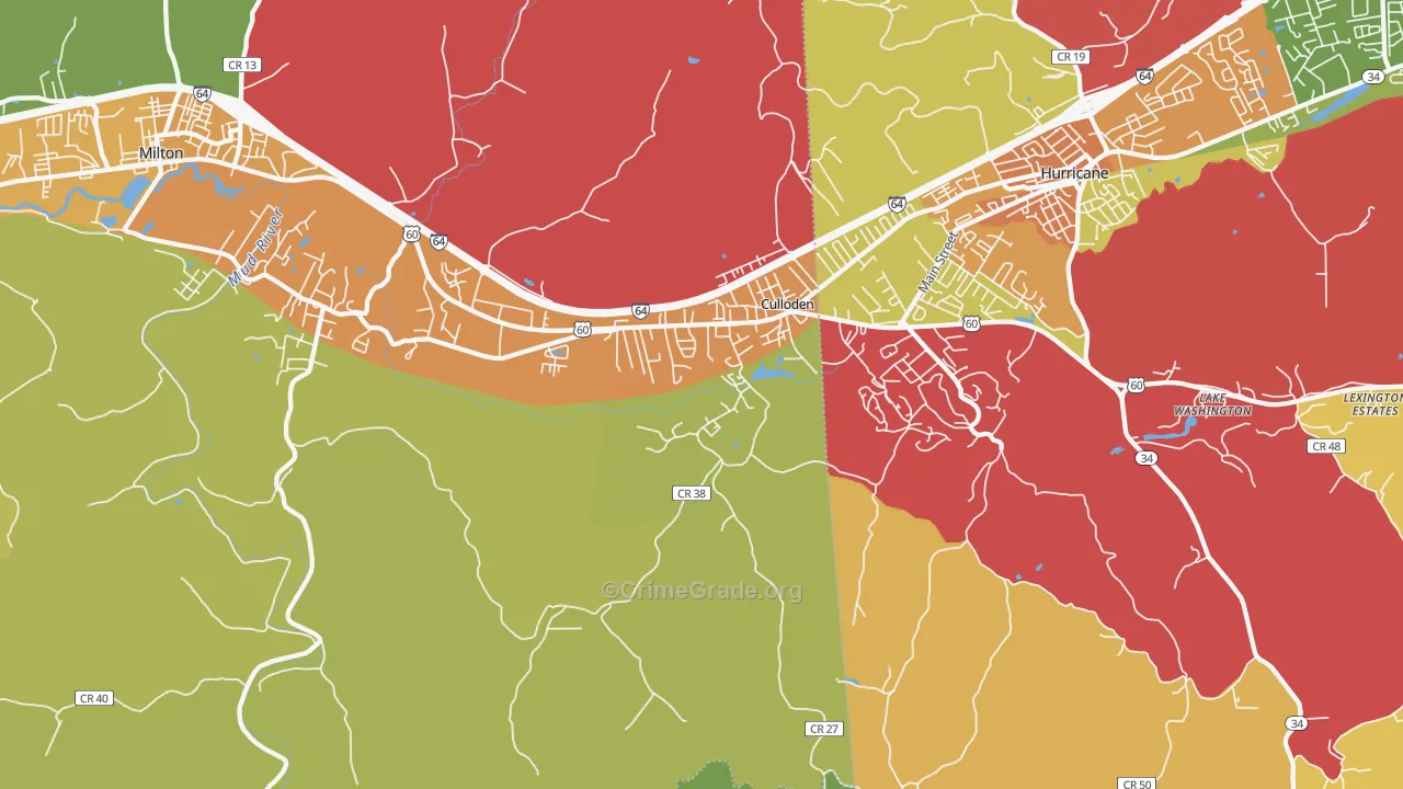 25510, WV Map of Vehicle Theft Rates