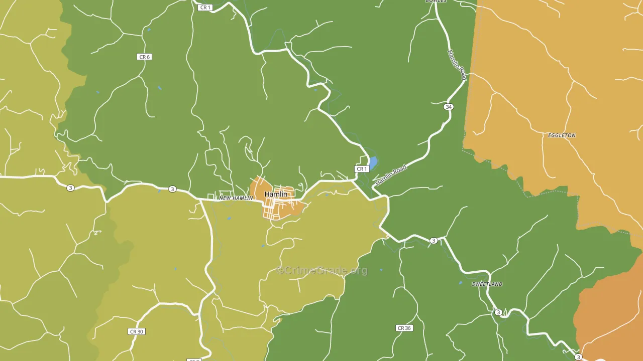 25523, WV Map of Vehicle Theft Rates