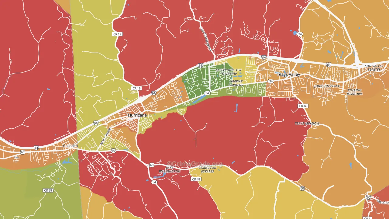 25526, WV Map of Vehicle Theft Rates