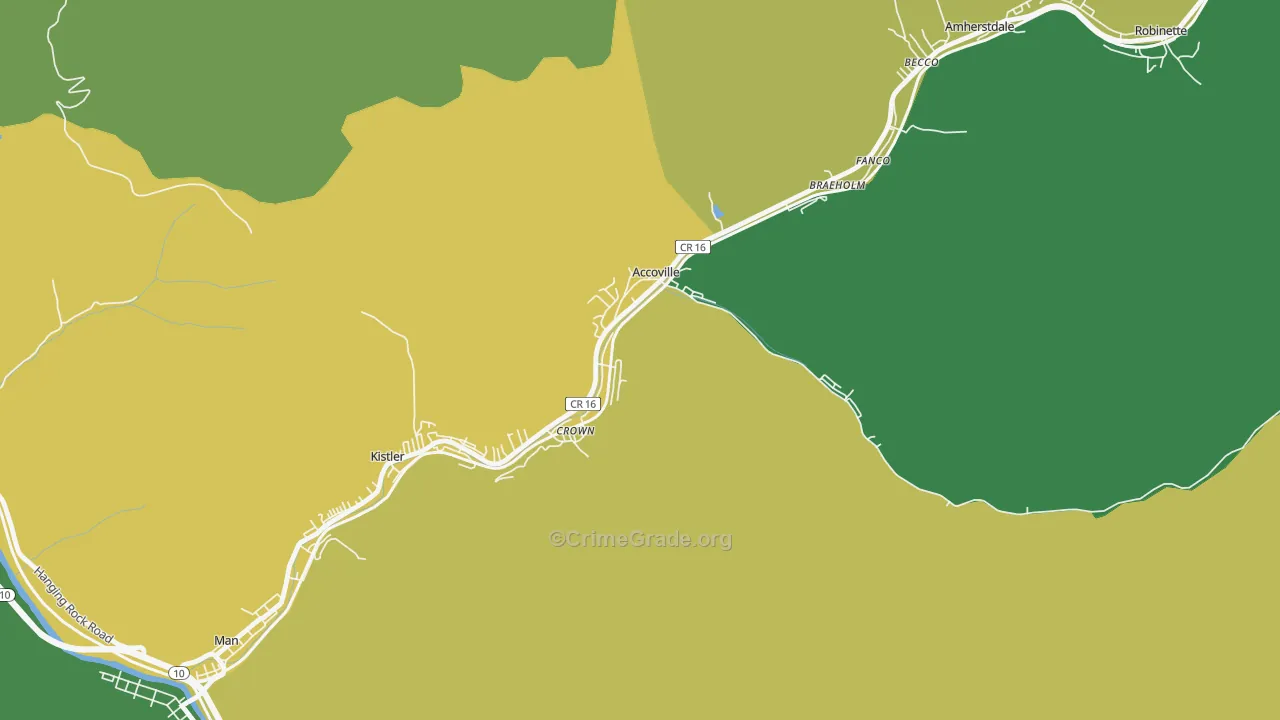 25606, WV Map of Vehicle Theft Rates