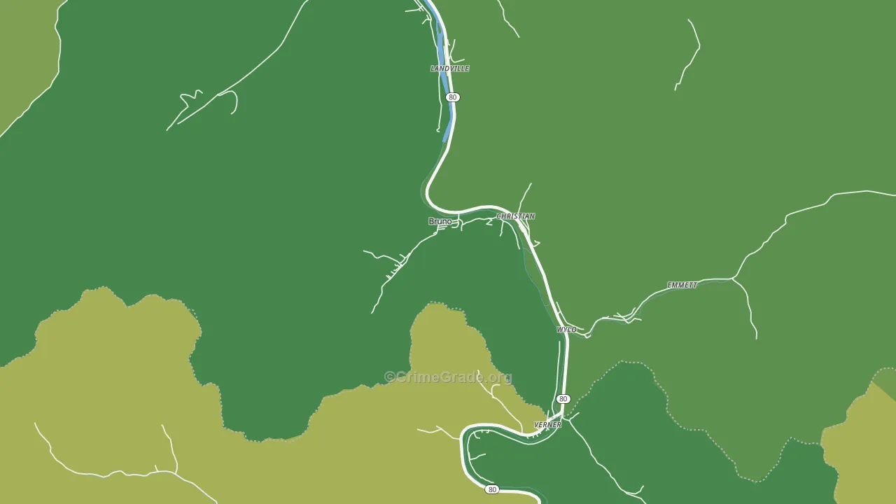 25611, WV Map of Vehicle Theft Rates