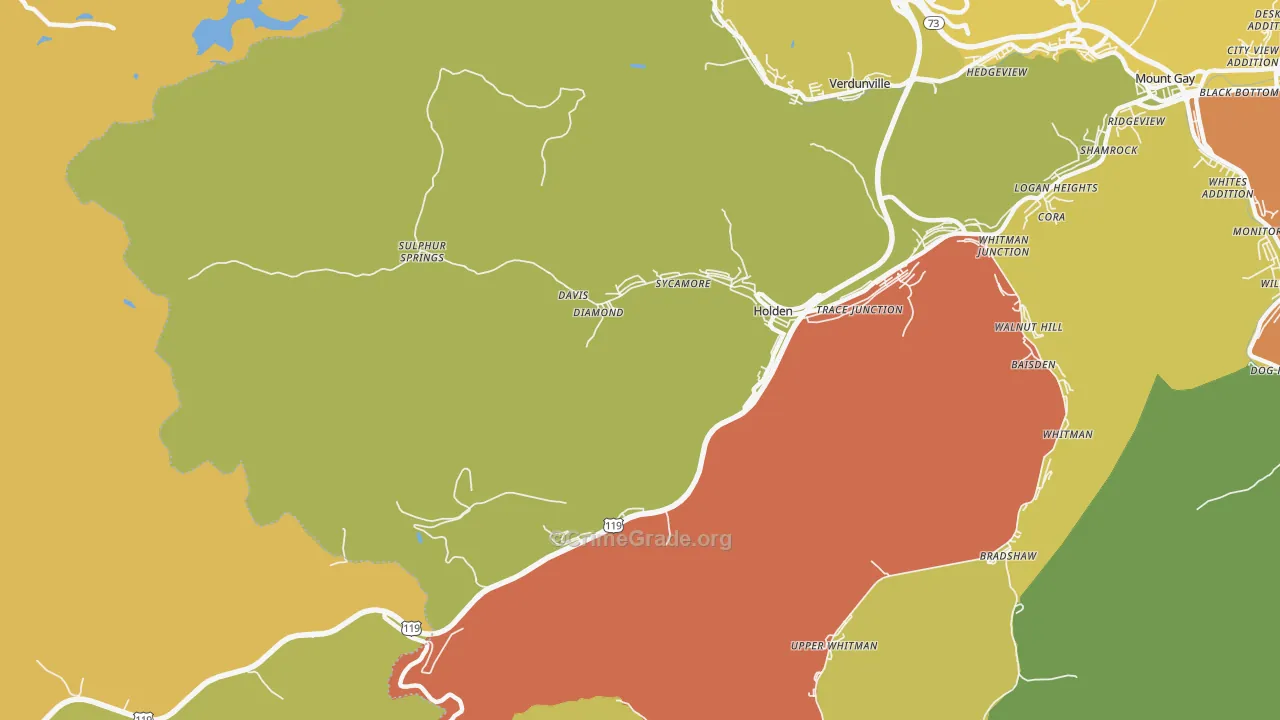 25625, WV Map of Vehicle Theft Rates