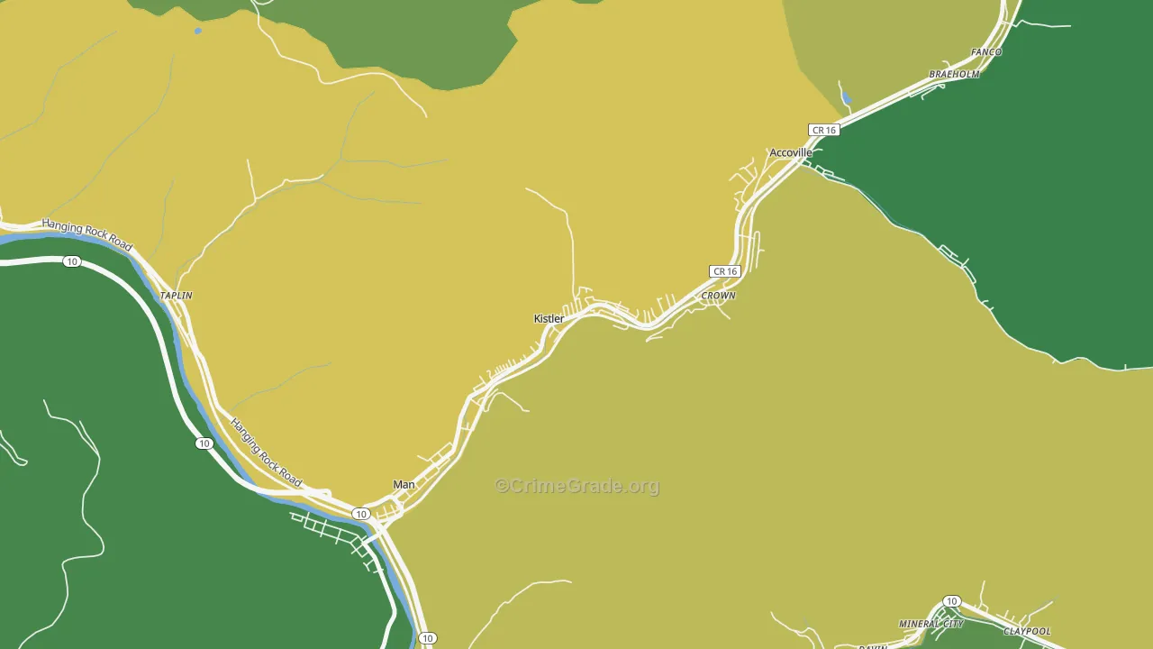 25628, WV Map of Vehicle Theft Rates