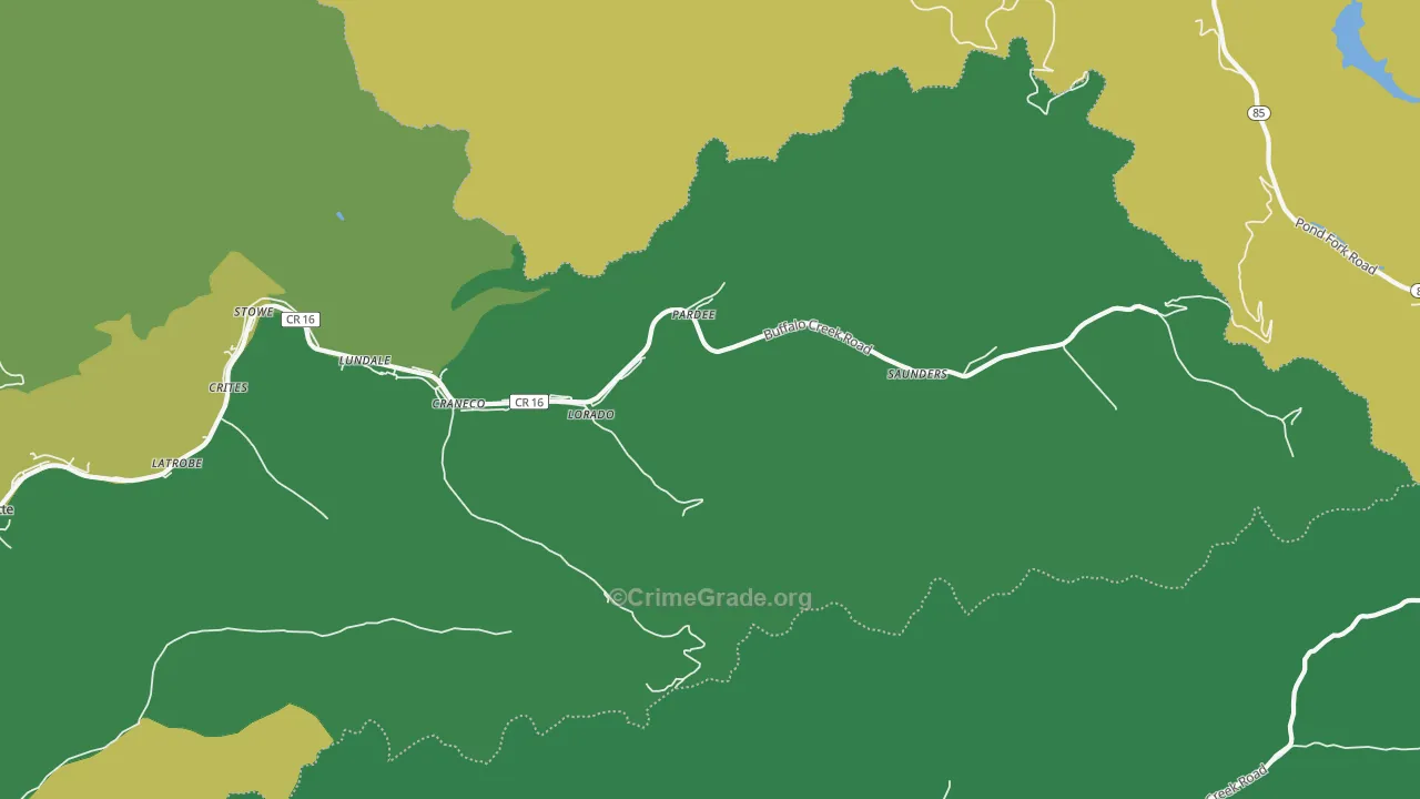 25630, WV Map of Vehicle Theft Rates