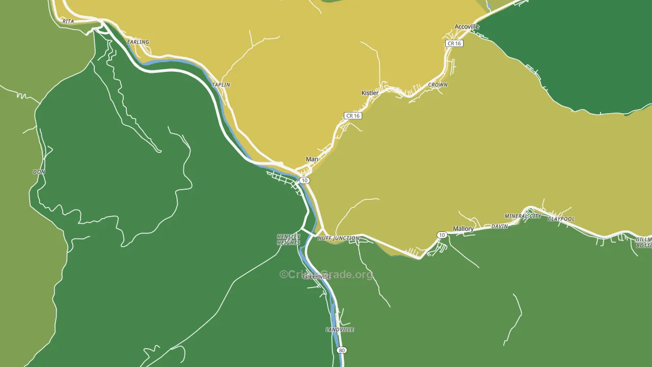25635, WV Map of Vehicle Theft Rates