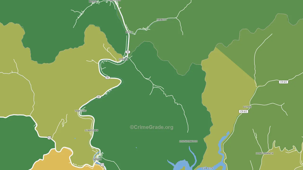 25650, WV Map of Vehicle Theft Rates