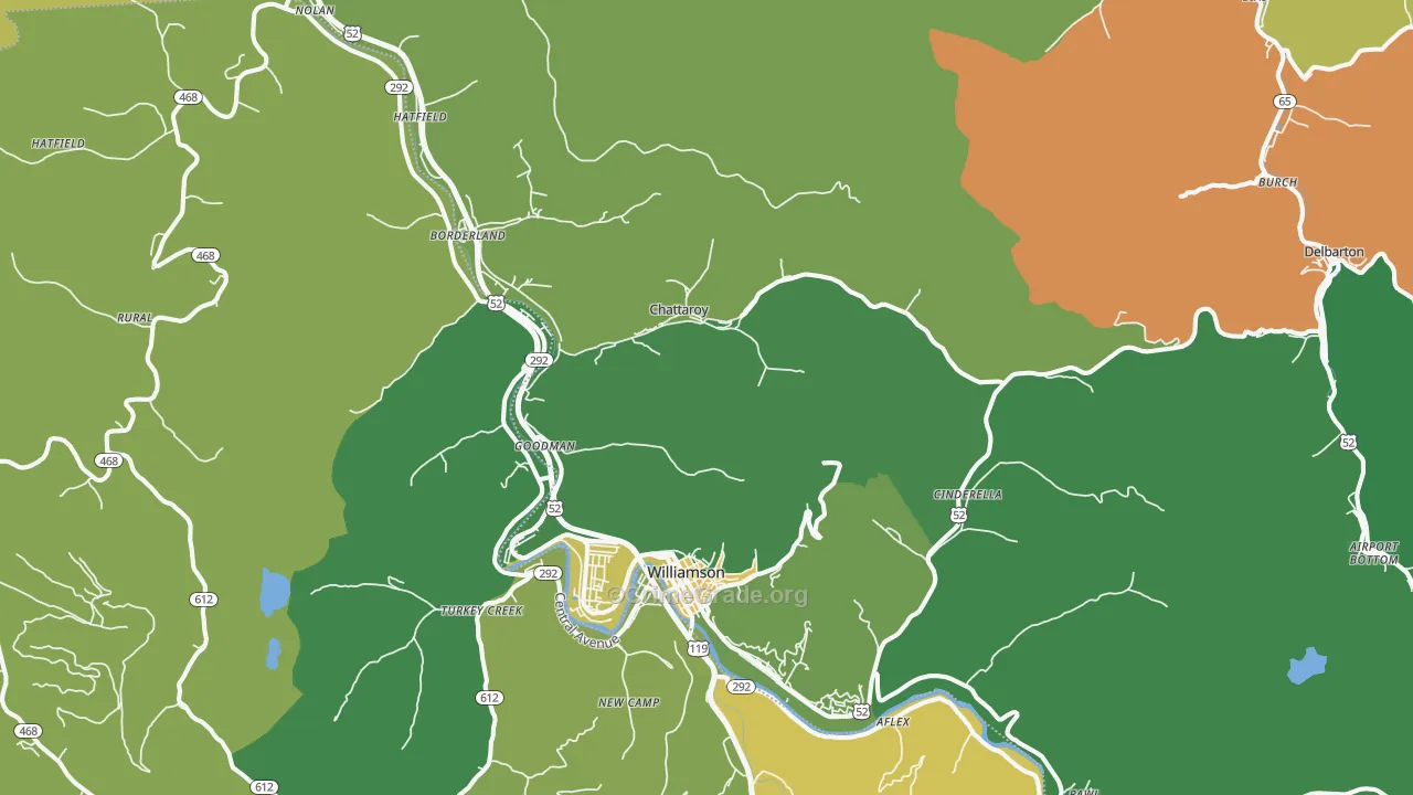 25661, WV Map of Vehicle Theft Rates