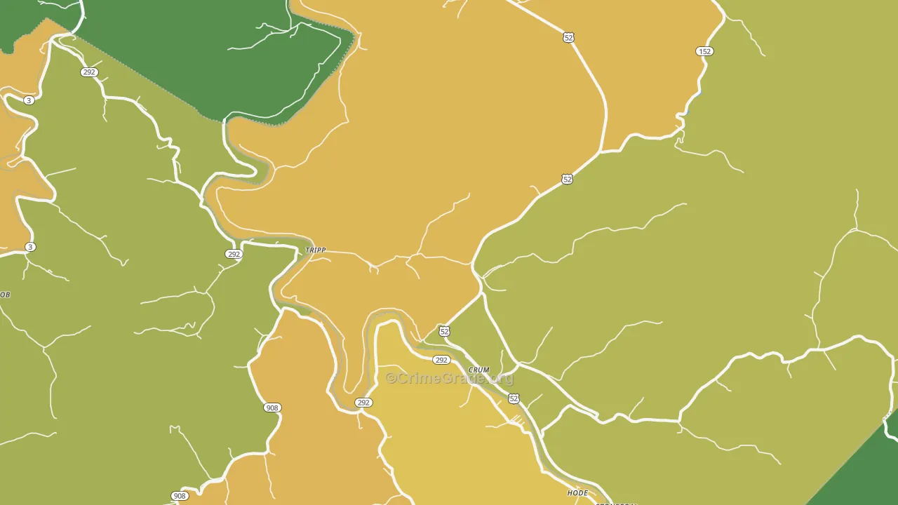 25669, WV Map of Vehicle Theft Rates