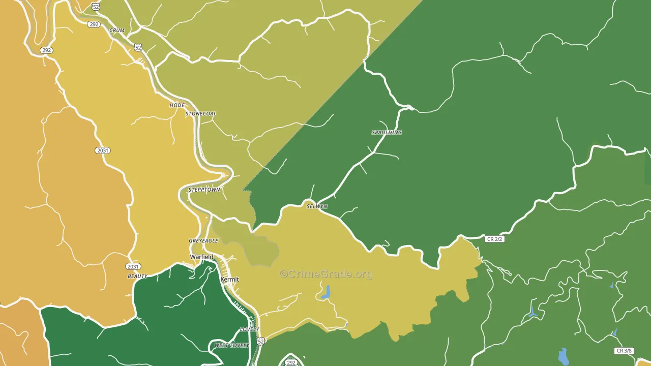 25674, WV Map of Vehicle Theft Rates