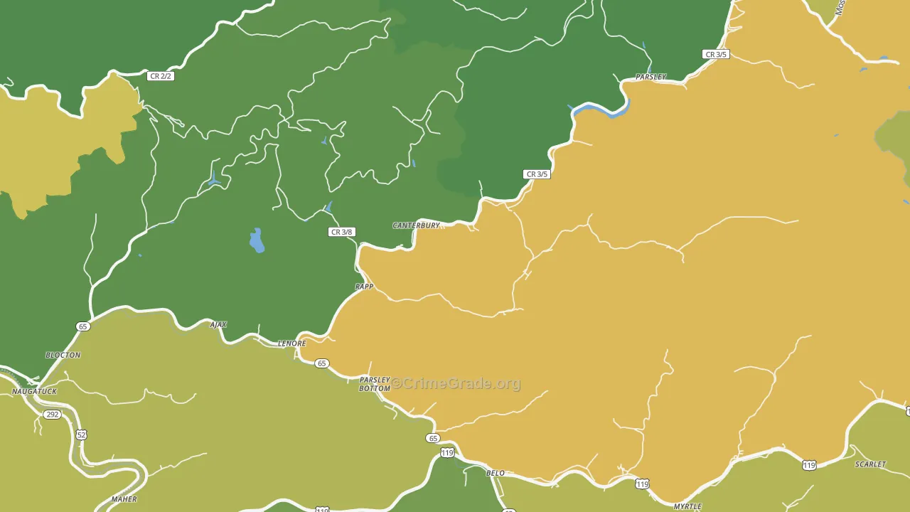 25676, WV Map of Vehicle Theft Rates