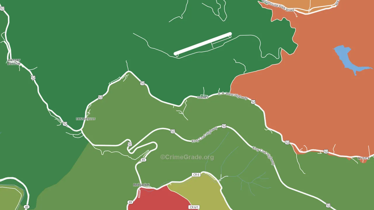 25696, WV Map of Vehicle Theft Rates