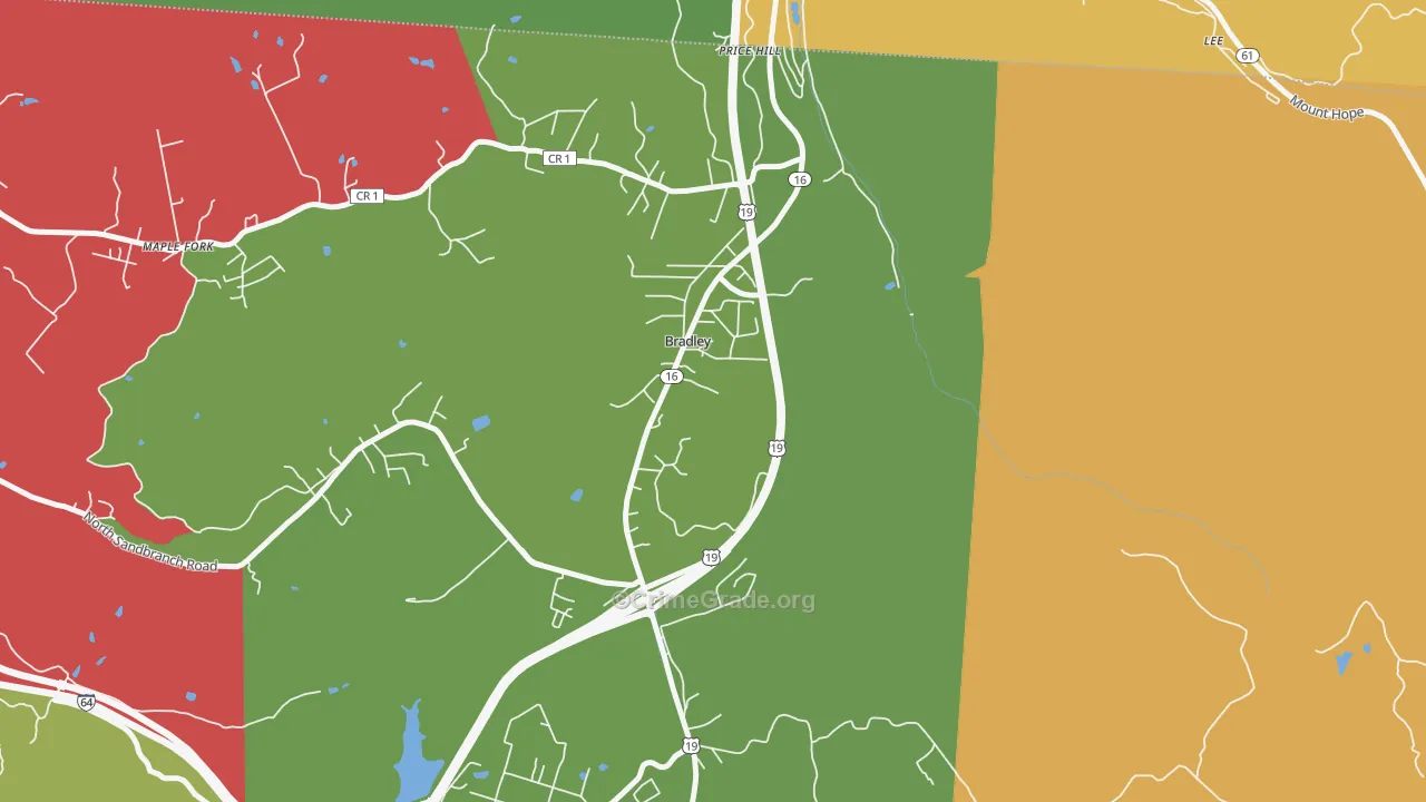 25818, WV Map of Vehicle Theft Rates