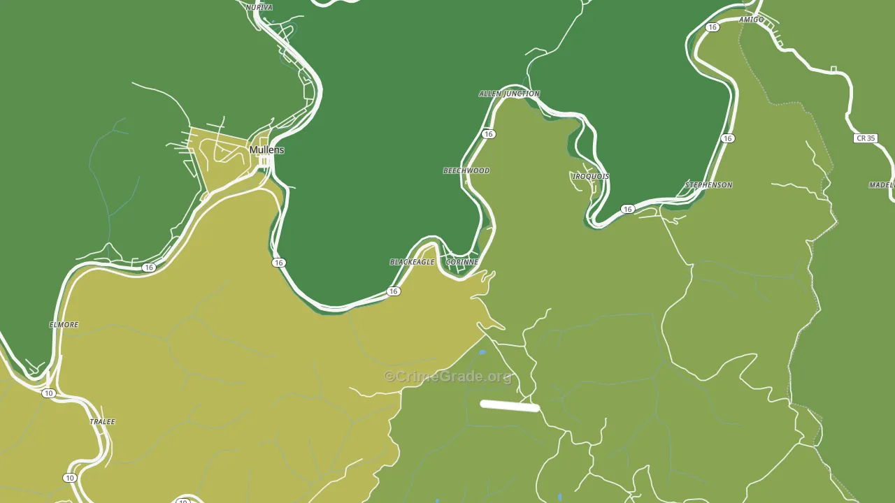 25826, WV Map of Vehicle Theft Rates