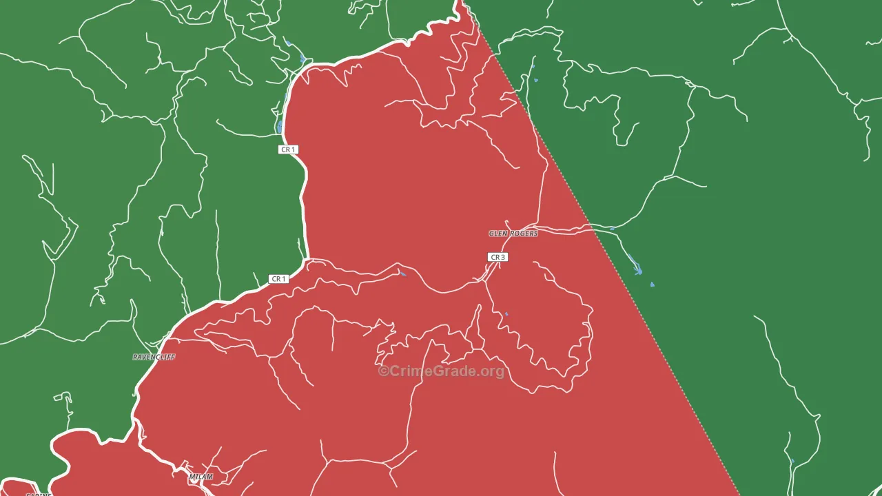 25848, WV Map of Vehicle Theft Rates