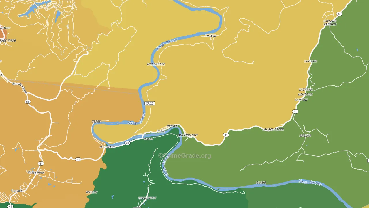 25864, WV Map of Vehicle Theft Rates