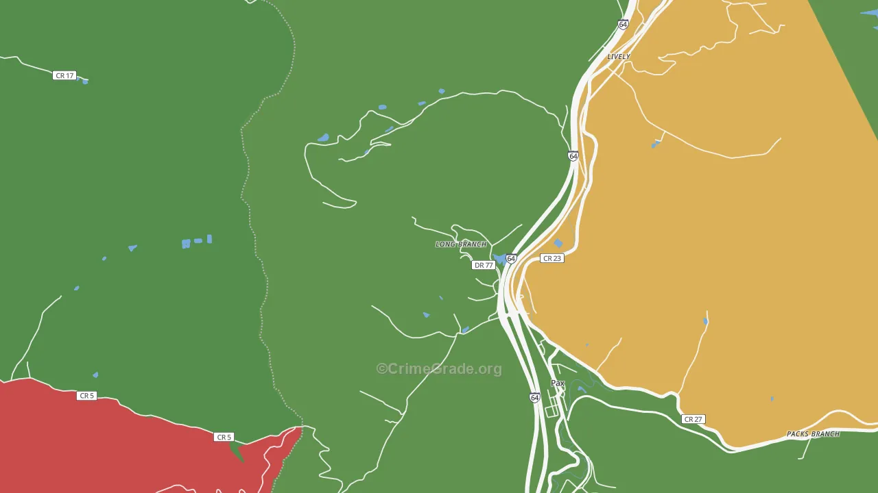 25904, WV Map of Vehicle Theft Rates