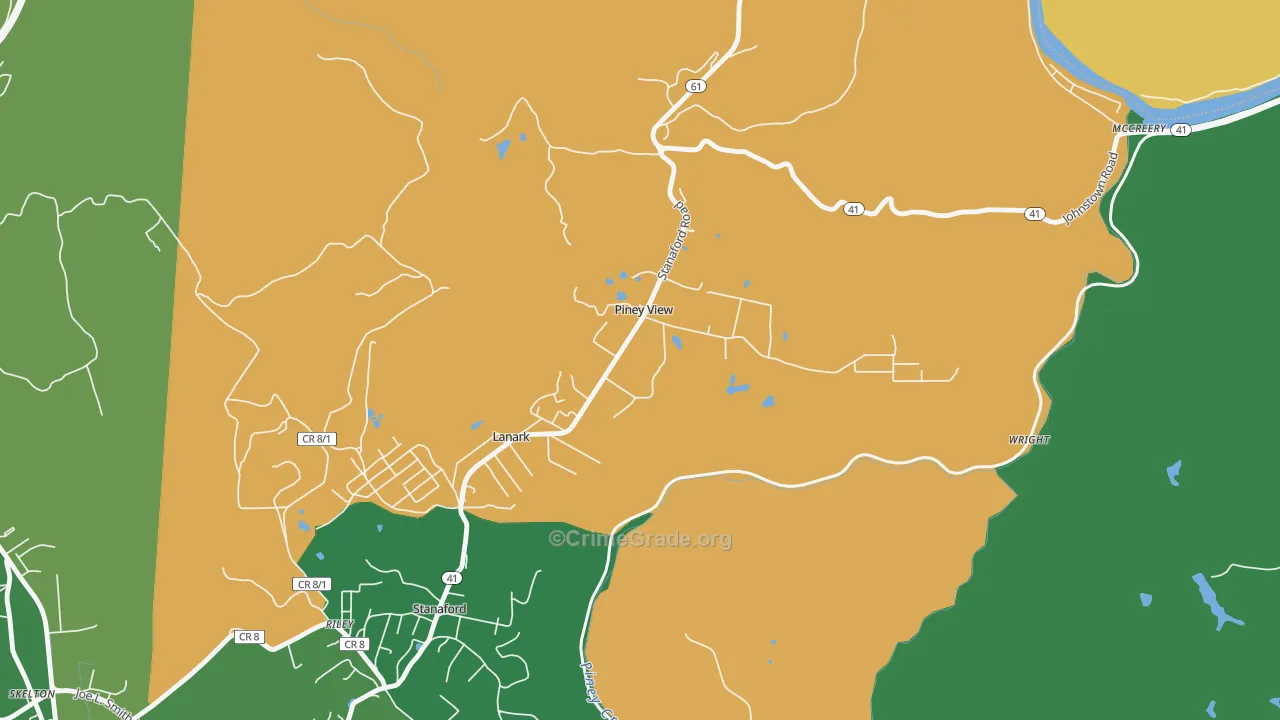 25906, WV Map of Vehicle Theft Rates