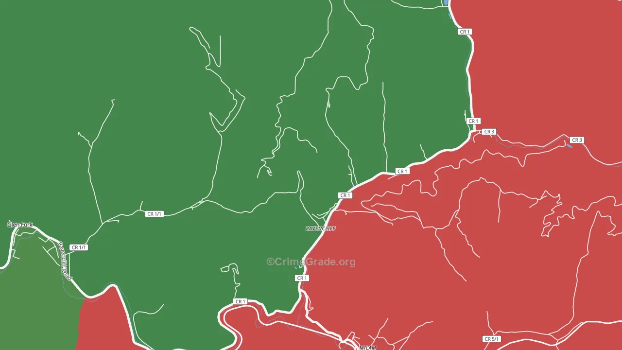 25913, WV Map of Vehicle Theft Rates