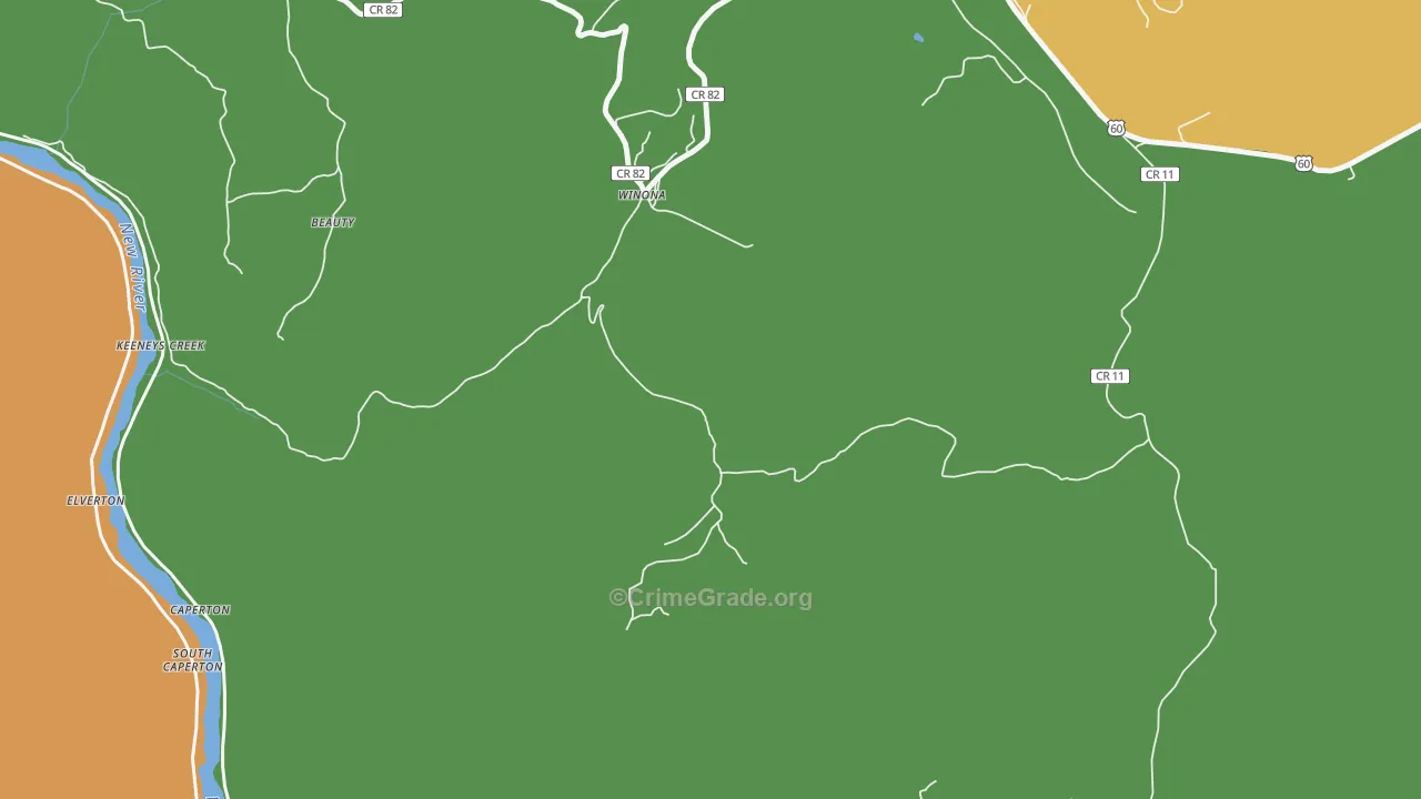 25942, WV Map of Vehicle Theft Rates