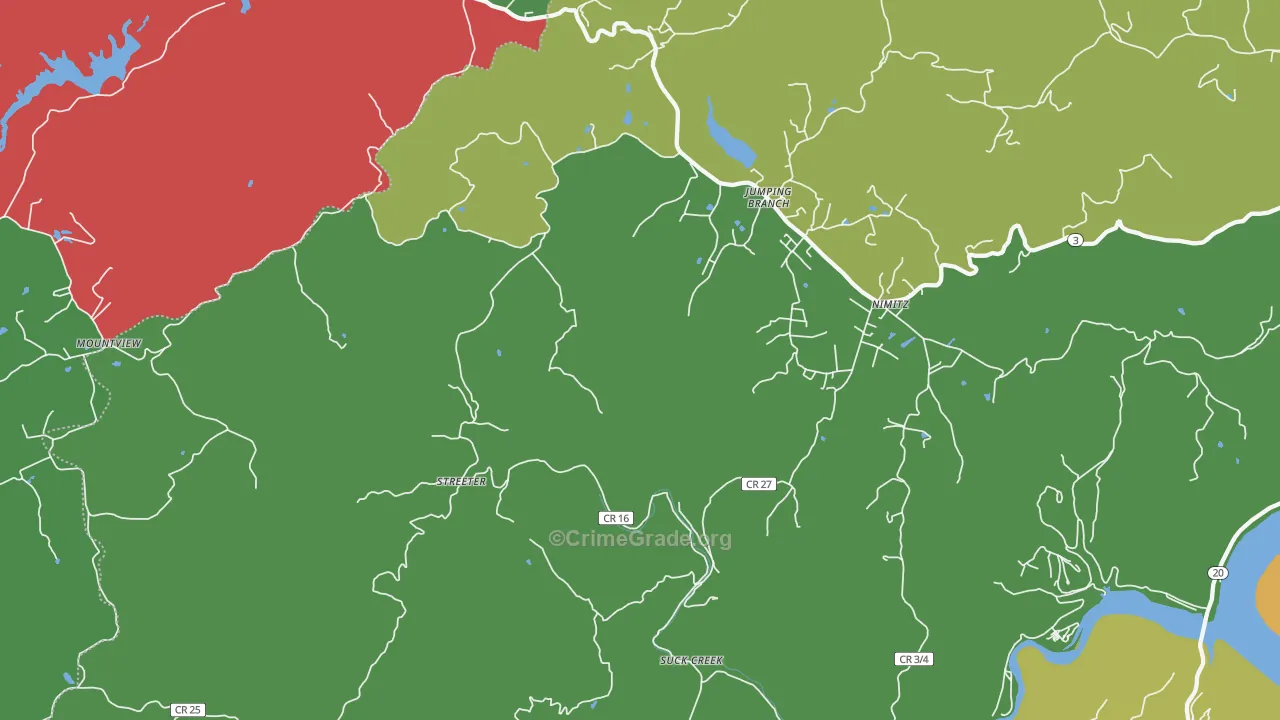 25969, WV Map of Vehicle Theft Rates
