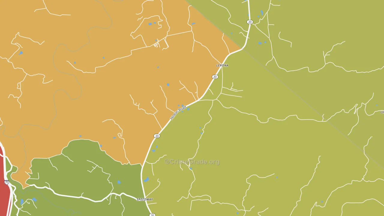 25971, WV Map of Vehicle Theft Rates