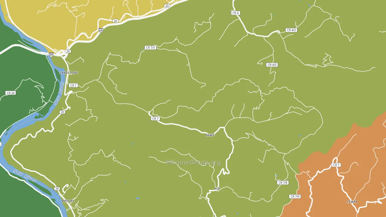 25985, WV Map of Vehicle Theft Rates