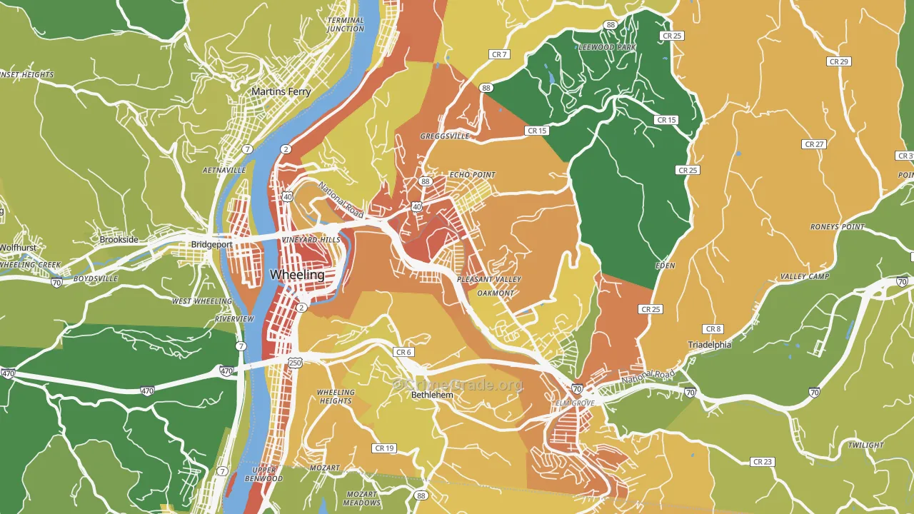 26003, WV Map of Vehicle Theft Rates