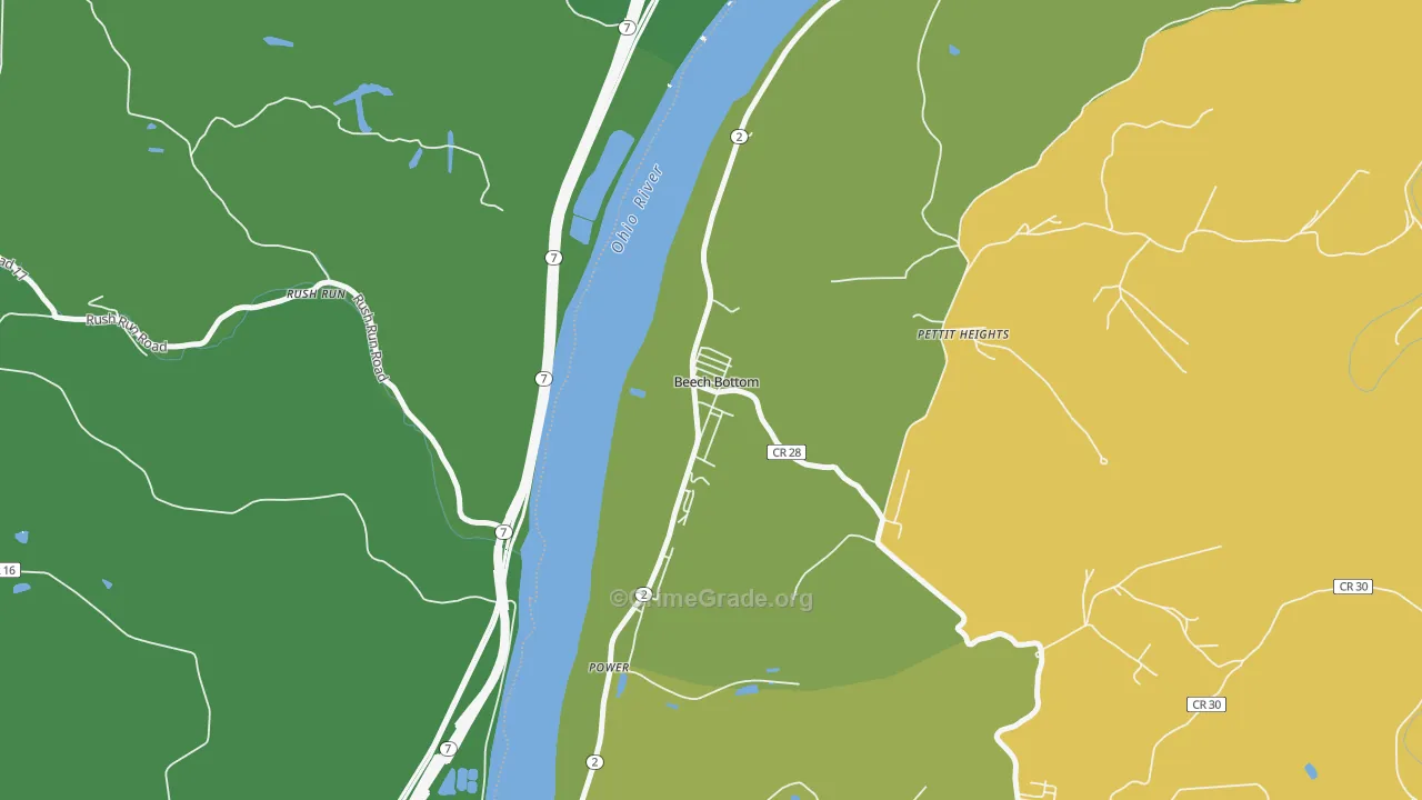 26030, WV Map of Vehicle Theft Rates