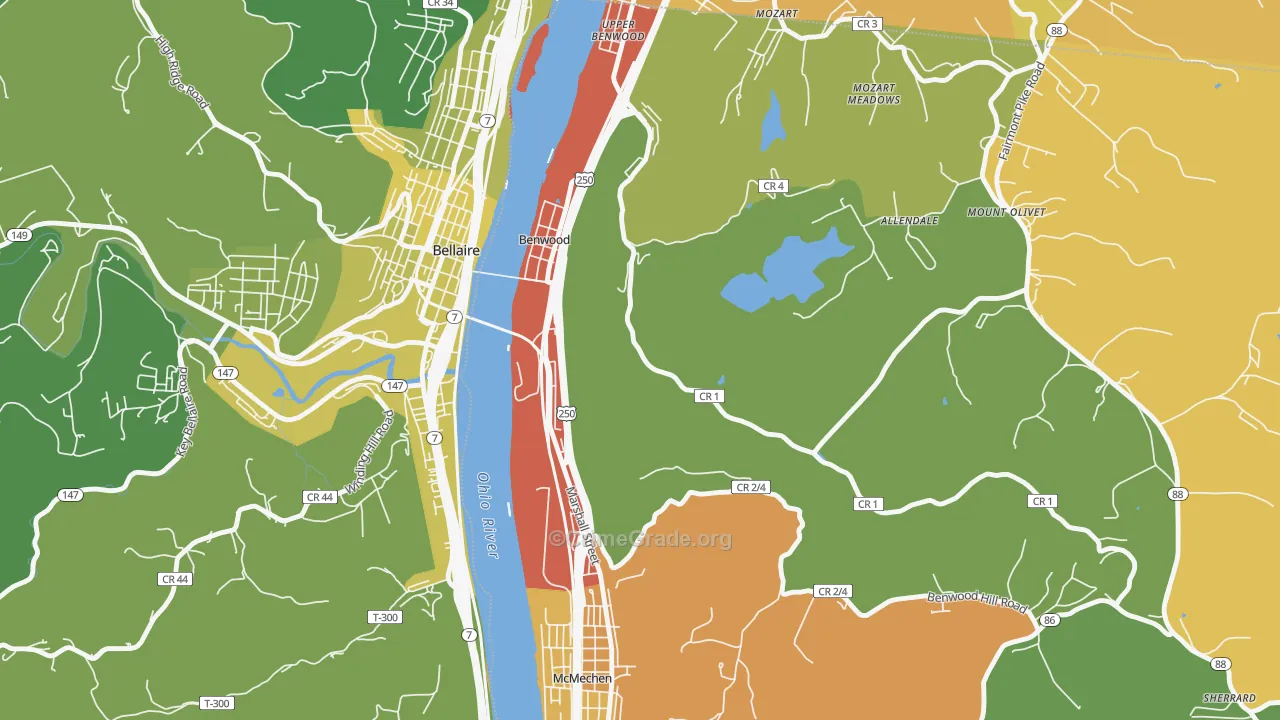 26031, WV Map of Vehicle Theft Rates