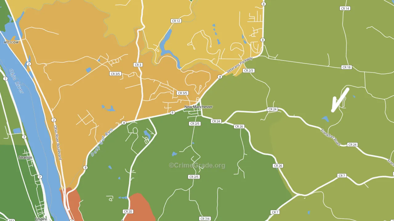 26056, WV Map of Vehicle Theft Rates