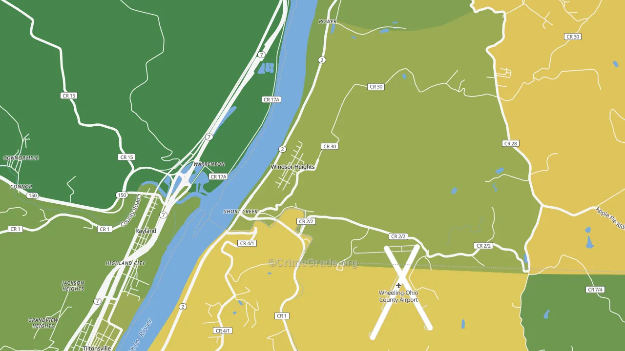 26075, WV Map of Vehicle Theft Rates
